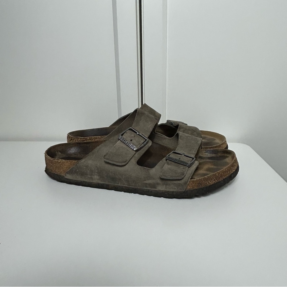 Birkenstock Arizona grey leather Sandals